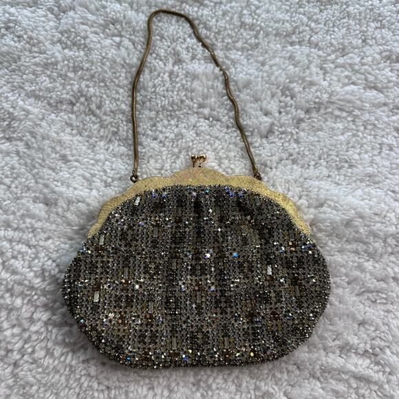 L'Etoile by Pam Vintage Evening Bag Rhinestone Purse Austrian Crystals 50's rare - Picture 2 of 10